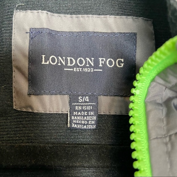 London Fog kids gray and blue winter jacket Sz 4 - Picture 7 of 11